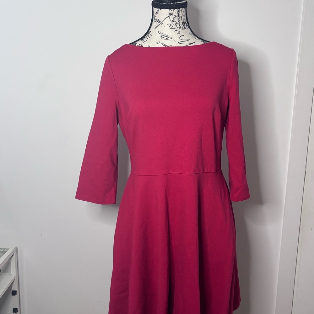 Kate Spade Pink A-Line Dress with Bateau Neckline
